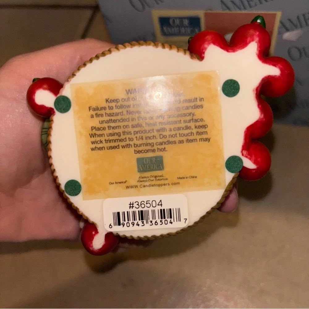 Our America Winter Apple Basket Tea Light Candle Holder #36504